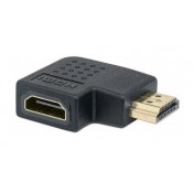 Adaptador HDMI 4k Hembra a Macho IZQUIERDO, en L plana 90°